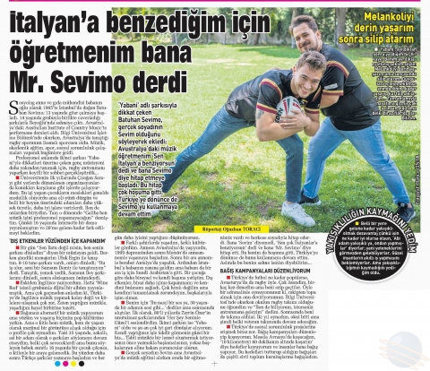 Sabah Gazetesi / Günaydın Eki Oğuzhan Toracı'nın Batuhan Sevimo Röportajı